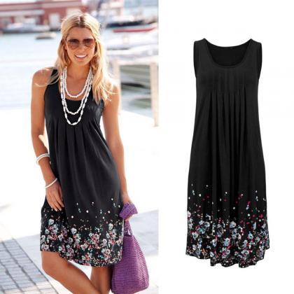 Women Summer Casual Party Loose Floral Printing..