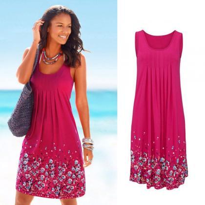 Dress Women Summer Casual Party Floral Printing..