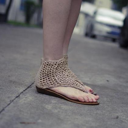 2015 Fashion Structured Woven Flat Sandals..