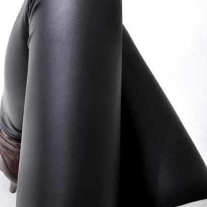 Women Black Leggings High Elasticity Sexy Pants..