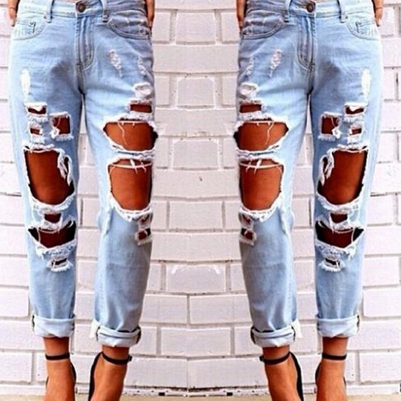 Jeans Women Sexy Loose Hole Rip
