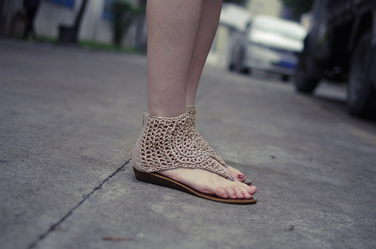 2015 Fashion Structured Woven Flat Sandals Hphj2vzav58